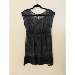 Heritage 1981 Laced Navy Blue Cover Up beach Dress Small
